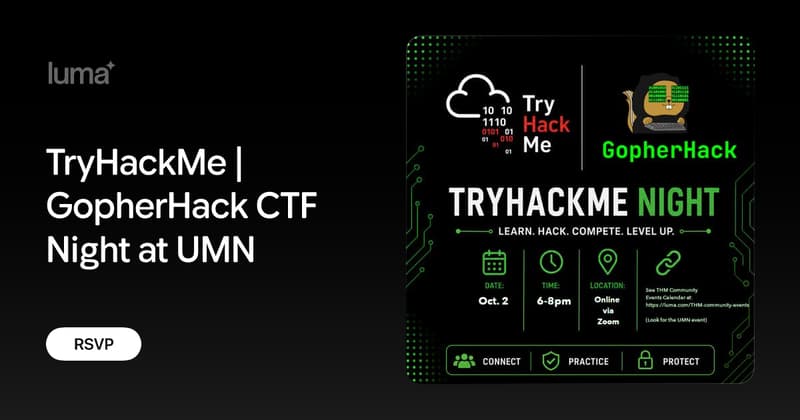 TryHackMe GopherHack CTF Night University of Minnesota