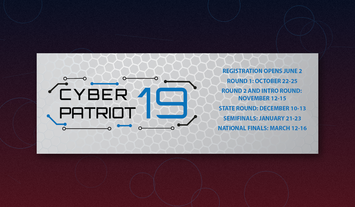 CyberPatriot 19 2026-2027 National Youth Cyber Defense Competition official artwork