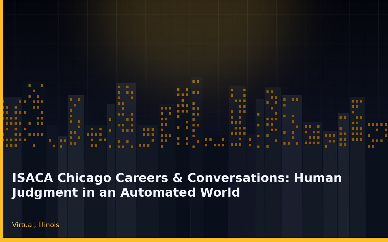 ISACA Chicago Careers & Conversations: Human Judgment in an Automated World Virtual Illinois