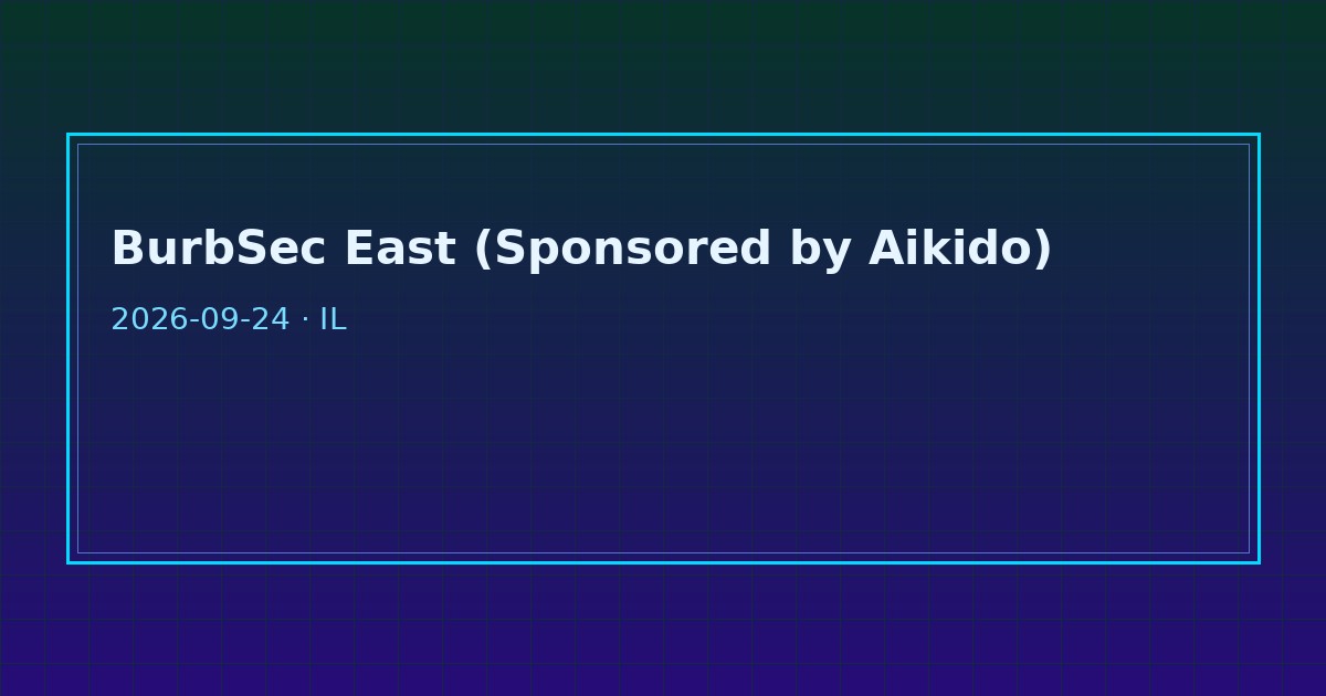 Dark tech graphic for BurbSec East Wicker Park Chicago meetup
