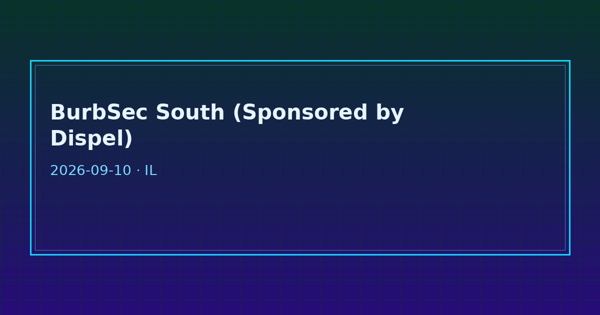 Dark tech graphic for BurbSec South Hickory Hills Illinois meetup