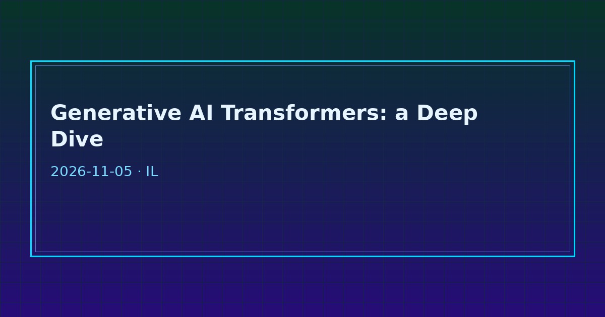 Dark tech graphic for Chicago Cloud Computing Generative AI Transformers meetup