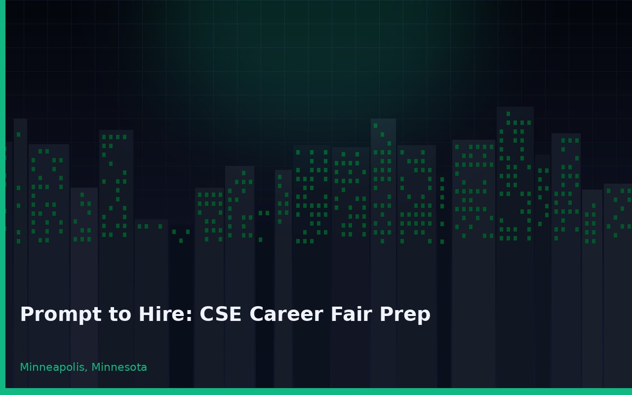 Prompt to Hire: CSE Career Fair Prep Minneapolis Minnesota