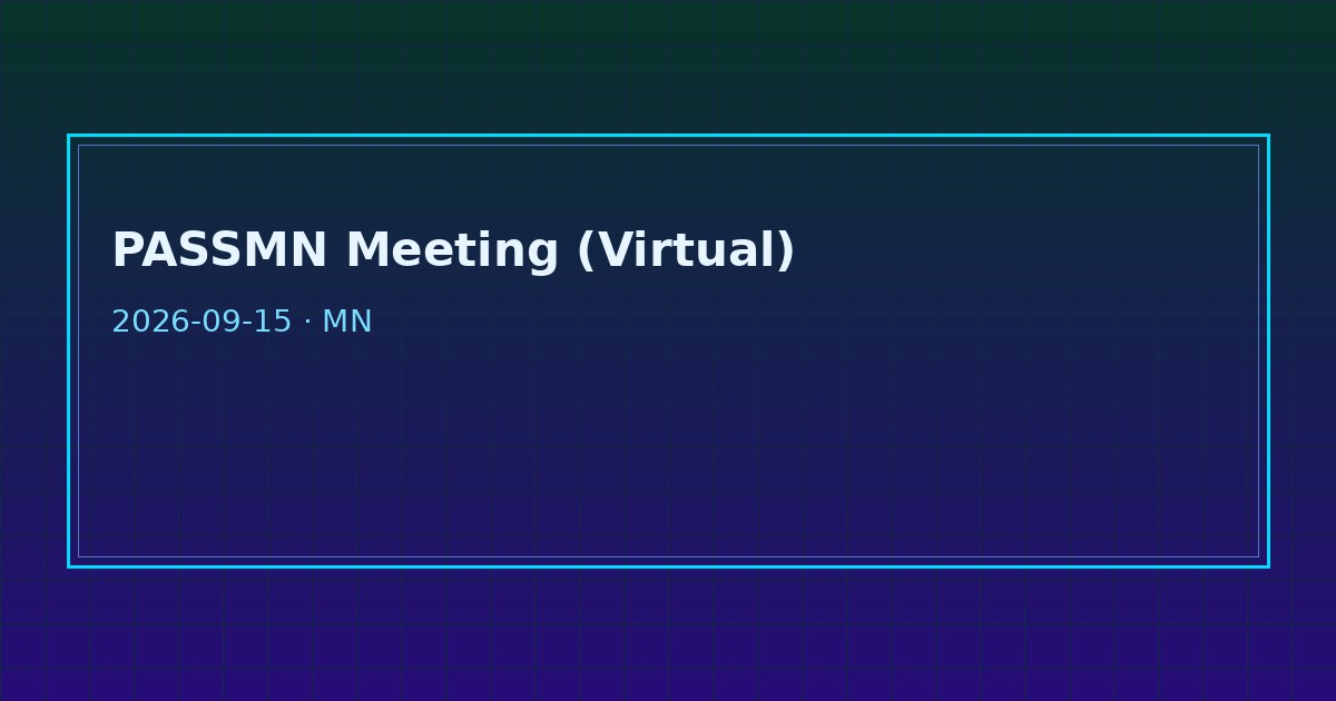 Dark tech graphic for PASSMN September 2026 virtual SQL Server meetup