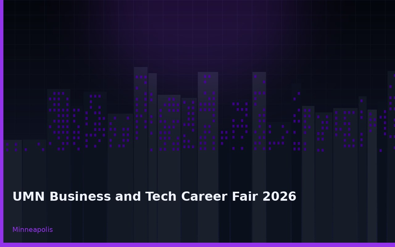 UMN Business and Tech Career Fair 2026 Minneapolis Minnesota