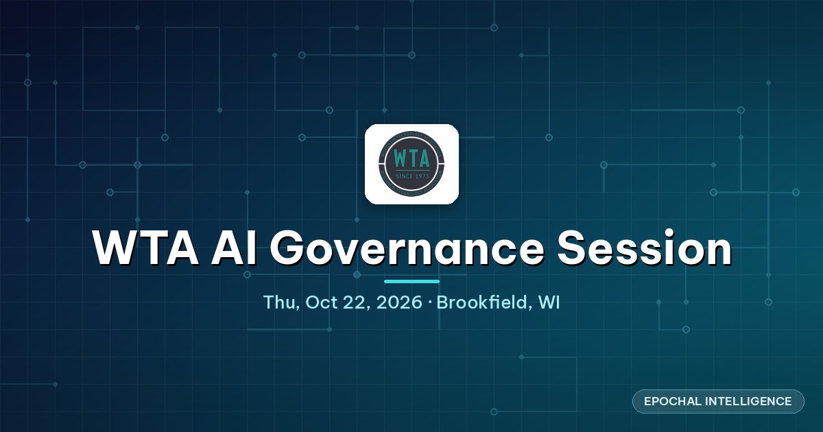 WTA AI Governance Session Brookfield Wisconsin